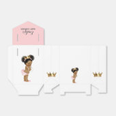  prinses Afrikaans-Amerikaans Baby shower Bedankdoosjes (Uitgevouwen)