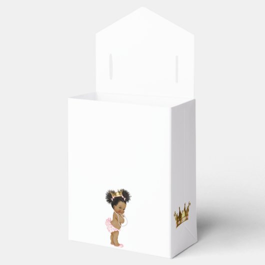  prinses Afrikaans-Amerikaans Baby shower Bedankdoosjes (Geopend)