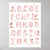 Prinses Alfabet ABC Poster Kinderkamer Decoratie (Voorkant)