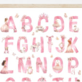 Prinses Alfabet ABC Poster Kinderkamer Decoratie