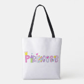 Prinses Alfabet Helder Kleurrijk Tote Bag (Achterkant)