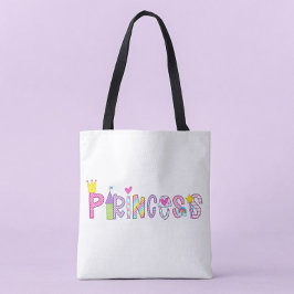 Prinses Alfabet Helder Kleurrijk Tote Bag