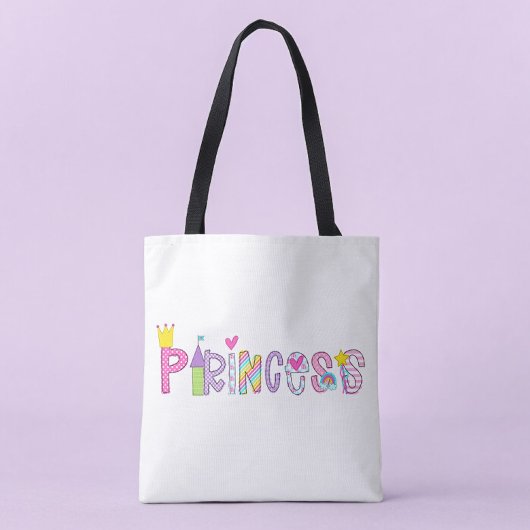 Prinses Alfabet Helder Kleurrijk Tote Bag