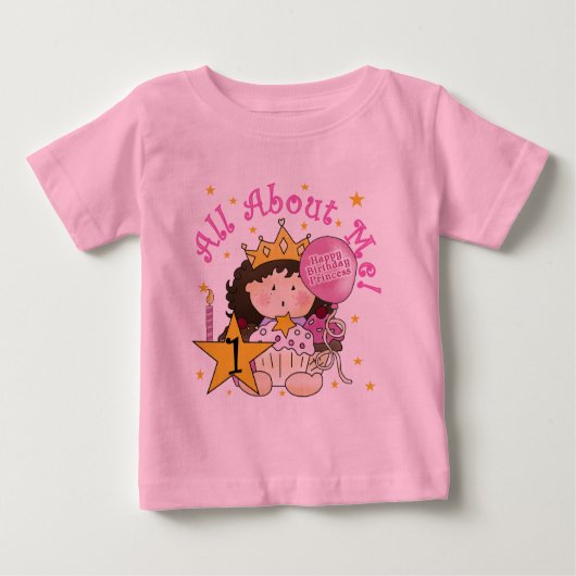 Prinses Alles over mij 1e verjaardag Tshirts (Voorkant)
