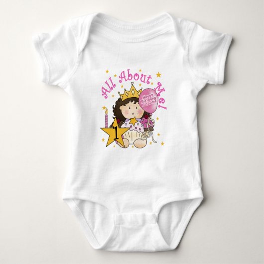 Prinses Alles over mij 1e verjaardag Tshirts (Voorkant)
