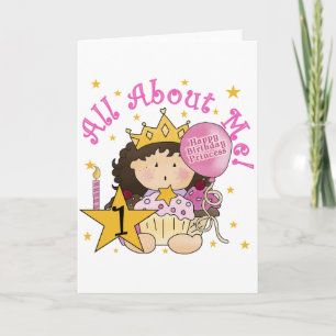 Prinses Alles over mij 1e verjaardag Tshirts Kaart