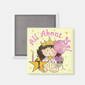 Prinses Alles over mij 1e verjaardag Tshirts Magneet (Voorkant / Achterkant)