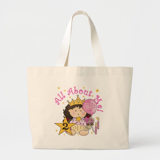 Prinses Alles over mij 2e verjaardag Grote Tote Bag (Voorkant)