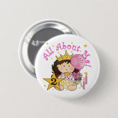 Prinses Alles over mij 2e verjaardag Ronde Button 5,7 Cm (Voorkant /achterkant)