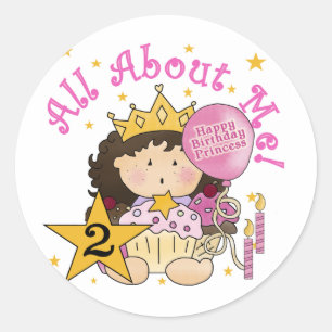 Prinses Alles over mij 2e verjaardag Ronde Sticker