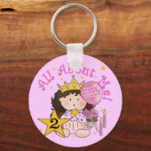 Prinses Alles over mij 2e verjaardag Sleutelhanger (Voorkant)