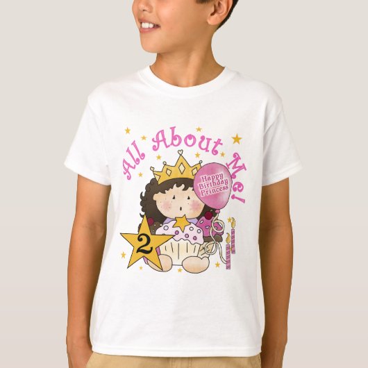 Prinses Alles over mij 2e verjaardag T-shirt (Voorkant)