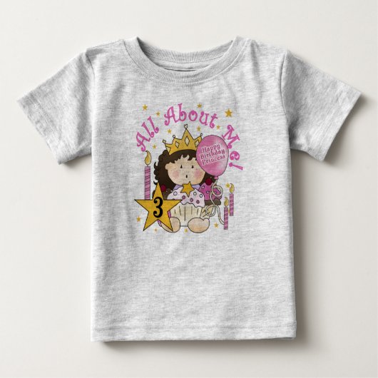 Prinses Alles over mij 3e verjaardag Tshirts (Voorkant)