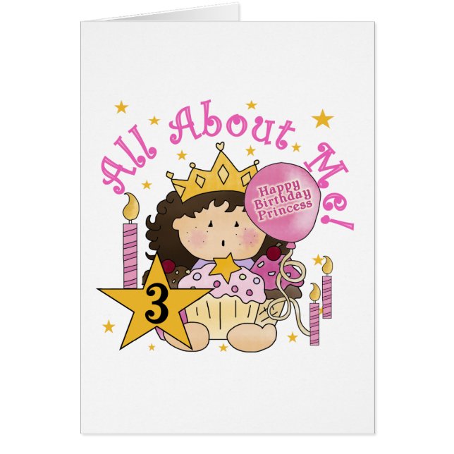 Prinses Alles over mij 3e verjaardag Tshirts (Voorkant)
