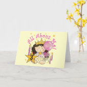 Prinses Alles over mij 3e verjaardag Tshirts Kaart (Gele Bloem)