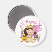 Prinses Alles over mij 3e verjaardag Tshirts Magneet (Voorkant / Achterkant)