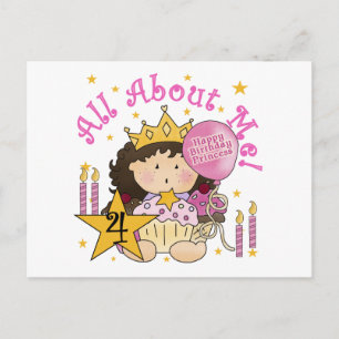 Prinses Alles Over Mij 4e Verjaardag Tshirts Briefkaart