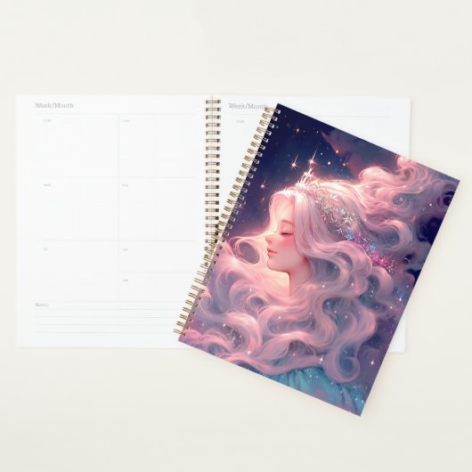 Prinses anime meisje gemaakt van sterren planner (Display)