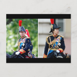 Prinses Anne als Regiment Kolonel, Blues & Royals Briefkaart