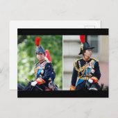 Prinses Anne als Regiment Kolonel, Blues & Royals Briefkaart (Voorkant / Achterkant)