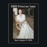 Prinses Anne geboren 15 augustus 1950 Briefkaart<br><div class="desc">Glamoureus afbeelding van prinses Anne. Geboren op 15 augustus 1950.</div>