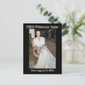 Prinses Anne geboren 15 augustus 1950 Briefkaart (Staand voorkant)