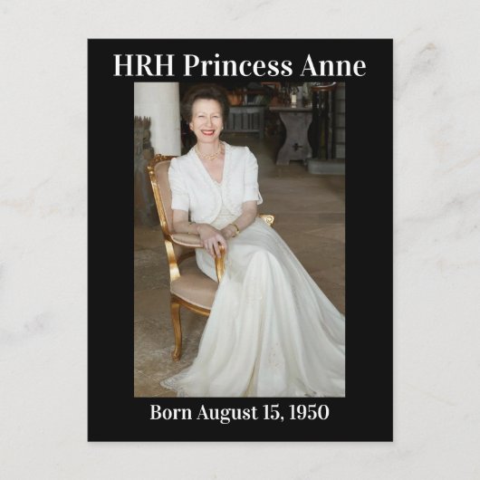 Prinses Anne geboren 15 augustus 1950 Briefkaart (Voorkant)