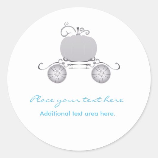 Prinses Assepoester Elegante Koets Feest Sticker (Voorkant)