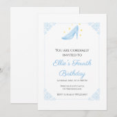 Prinses Assepoester Slipper Uitnodiging voor verja (Voorkant / Achterkant)