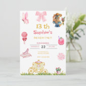 Prinses assepoester verjaardag voor meisjes kaart (Staand voorkant)