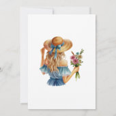 Prinses assepoester verjaardag voor meisjes kaart (Achterkant)