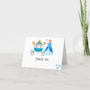 Prinses Assepoester Verjaardagsfeest Decoratie Bedankkaart
