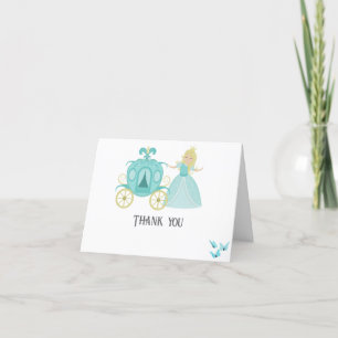 Prinses Assepoester Verjaardagsfeest Decoratie Bedankkaart