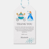 Prinses Assepoester Verjaardagsfeest Decoratie Cadeaulabel (Voorkant)