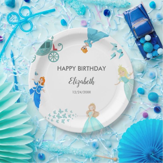 Prinses Assepoester Verjaardagsfeest Decoratie Papieren Bordje (Feest)
