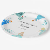 Prinses Assepoester Verjaardagsfeest Decoratie Papieren Bordje (Gekanteld)