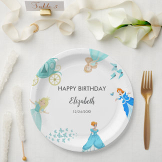 Prinses Assepoester Verjaardagsfeest Decoratie Papieren Bordje
