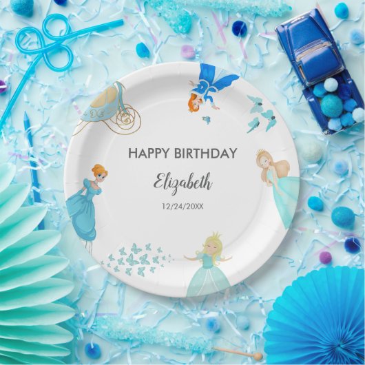 Prinses Assepoester Verjaardagsfeest Decoratie Papieren Bordje (Feest)