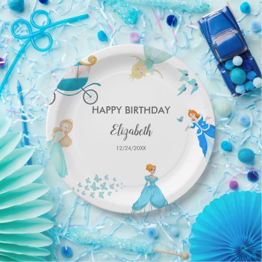 Prinses Assepoester Verjaardagsfeest Decoratie Papieren Bordje (Feest)