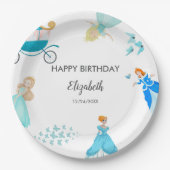 Prinses Assepoester Verjaardagsfeest Decoratie Papieren Bordje (Voorkant)