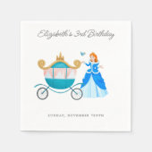 Prinses Assepoester Verjaardagsfeest Decoratie Servet (Voorkant)