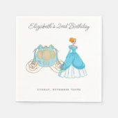 Prinses Assepoester Verjaardagsfeest Decoratie Servet (Voorkant)