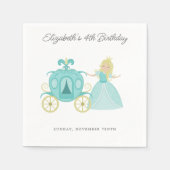 Prinses Assepoester Verjaardagsfeest Decoratie Servet (Voorkant)