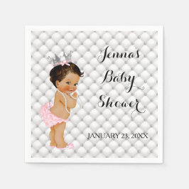 Prinses Baby Meisje Diamanten Blush Roze Servet