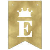 Prinses Baby shower Banner, Roze, Faux Gold Vlaggetjes (Tweede vlag)