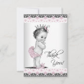 prinses Baby shower bedankt (Voorkant)