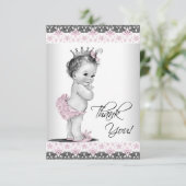  prinses Baby shower bedankt (Staand voorkant)