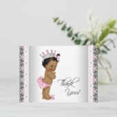 prinses Baby shower bedankt (Staand voorkant)