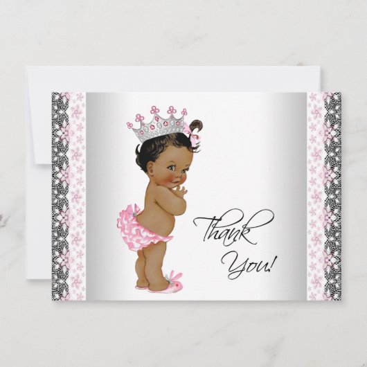  prinses Baby shower bedankt (Voorkant)