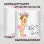  prinses Baby shower bedankt (Voorkant / Achterkant)